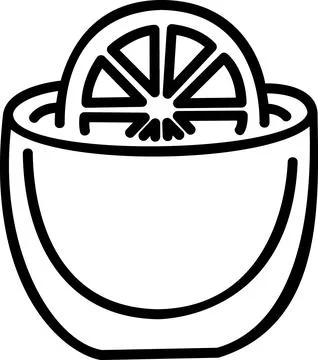 Lemon Slice In Glass Container Graphic Stock Illustration