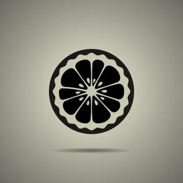 Lemon slice icon Stock Illustration