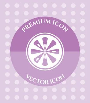 Lemon Slice Icon for Web, Applications, Software &amp; Graphic Designs. Stock Illustration