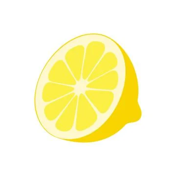 Lemon slice icon on a white background Illustration