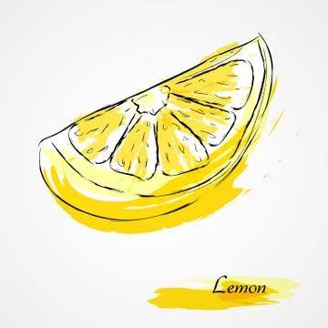 Lemon slice Stock Illustration