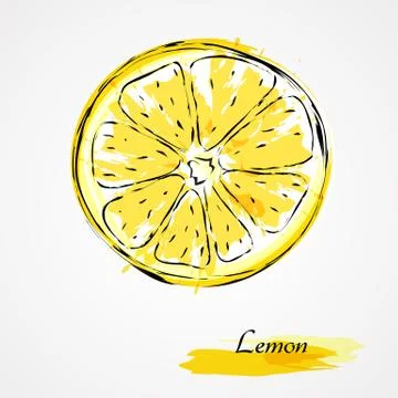 Lemon slice Stock Illustration
