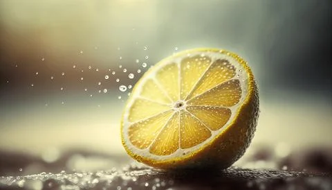 Lemon slice isolated on a background. Stock Illustration