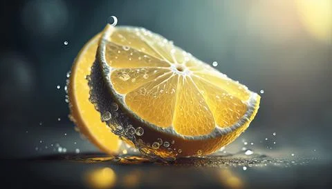 Lemon slice isolated on a background. Stock Illustration