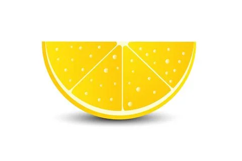 Lemon slice isolated on transparent background. Stock Illustration