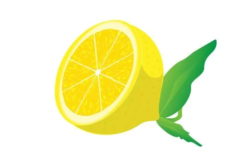Lemon slice isolated on white background Stock-Illustration