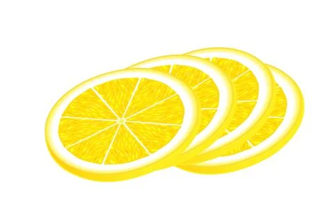 Lemon slice isolated on white background Stock-Illustration