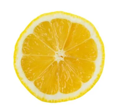 Lemon slice isolated on white background Stock Photos