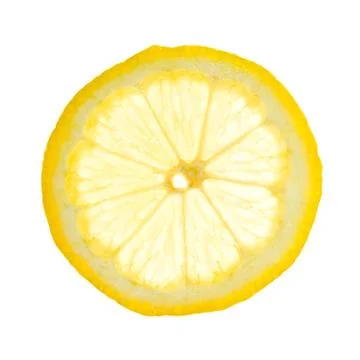 Lemon slice isolated on white background Stock Photos