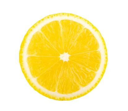 Lemon slice isolated on white background Stock Photos