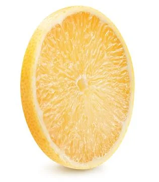 Lemon slice isolated on a white background with clipping path Stock Photos