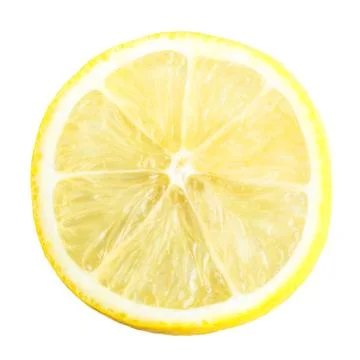 Lemon slice isolated on white Stock Photos