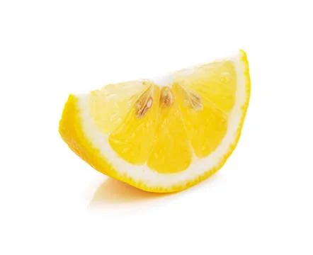 Lemon slice isolated on white Stock Photos