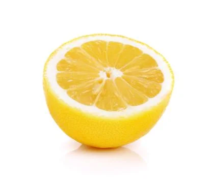 Lemon slice isolated on white Stock Photos