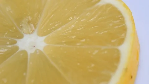 Lemon Slice Macro Stock Footage 95850740