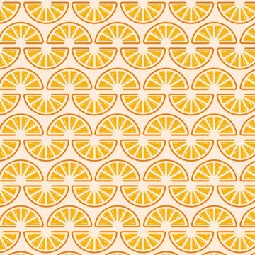 Lemon Slice Pattern Design Stock Illustration