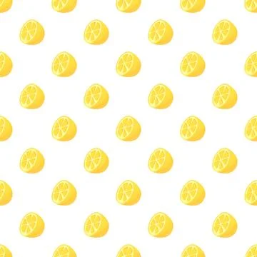 Lemon slice pattern illustrating fresh citrus fruit Stock-Illustration