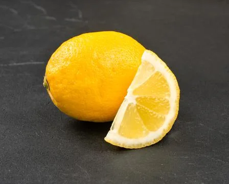 Lemon with slice Foto stock
