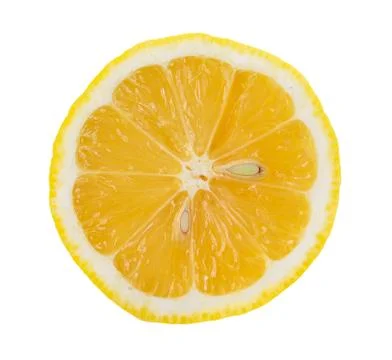 Lemon slice, saved with clipping path Stock Photos