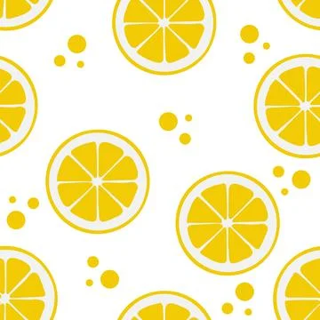 Lemon slice seamless pattern abstract background Stock Illustration