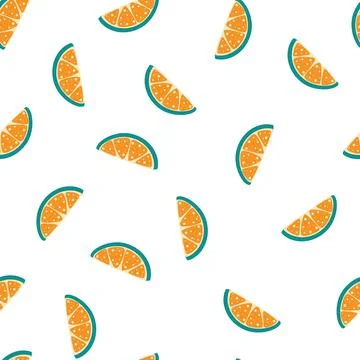 Lemon slice seamless pattern. Sweet summer fruit background. Perfect for text Stock Illustration