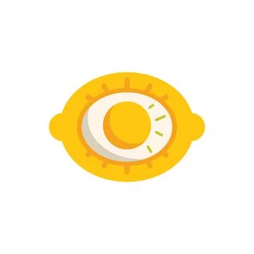 Lemon slice transforming into a vibrant summer sun Stock Illustration