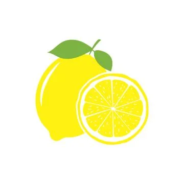 Lemon slice vector illustration on white background. Isolated. 스톡 일러스트