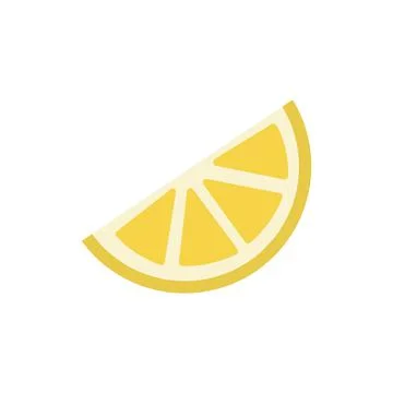 Lemon slice vector object isolated Stock Illustration
