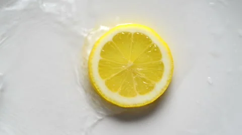 Lemon Slice in water Stock Footage 67222443