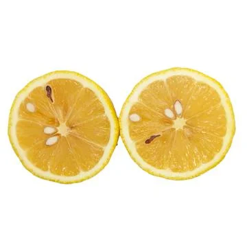 Lemon slice  on white background 08 Stock Photos