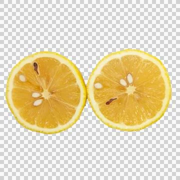 Lemon slice  on white background 08 Stock Photos