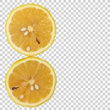 Lemon slice  on white background 14 Stock Photos