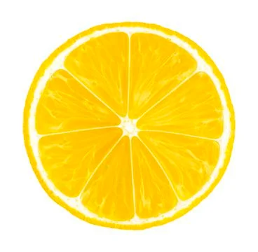 Lemon slice on white background Stock Photos