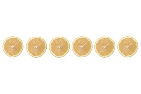 Lemon slice on white background Foto stock