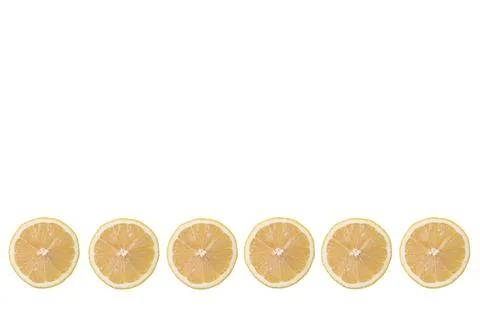 Lemon slice on white background Stock Photos
