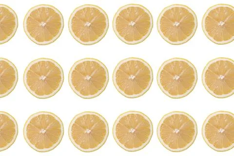 Lemon slice on white background Foto stock