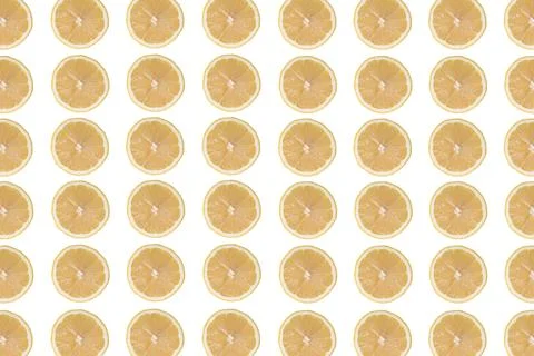 Lemon slice on white background Stock Photos