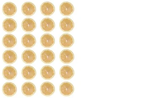 Lemon slice on white background Stock Photos