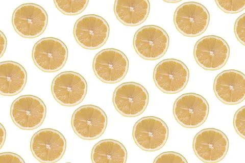 Lemon slice on white background Stock Photos