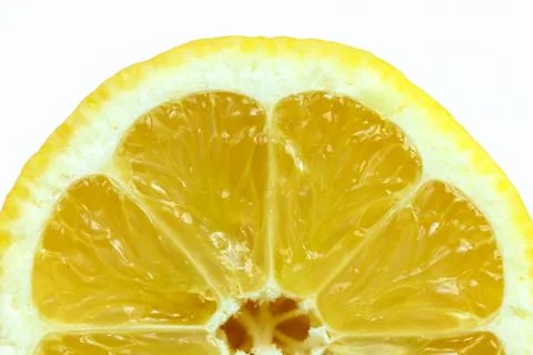 Lemon slice on white background Foto stock