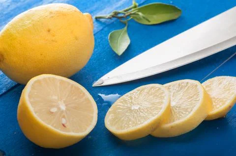 Lemon sliced Stock Photos