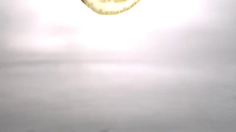 Lemon slices falling into the water in slow motion Stock Footage 81227554