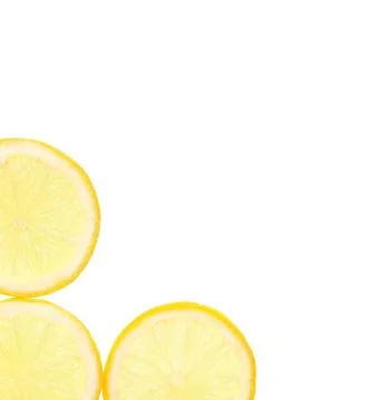 Lemon Slices for Garnish Stock Photos