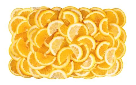 Lemon slices isolated on white 写真素材