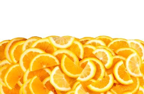 Lemon slices isolated on white Stock Photos
