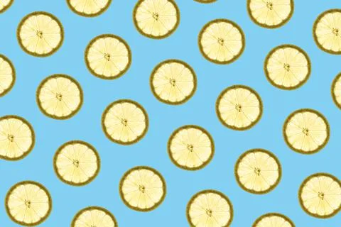 Lemon slices pattern Foto stock