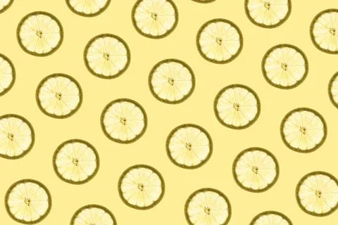 Lemon slices pattern Stock-Fotos