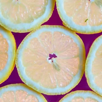 Lemon slices Stock Photos