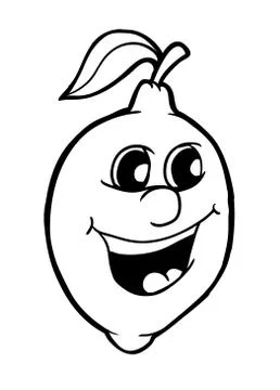 Lemon with smile Illustrazione stock