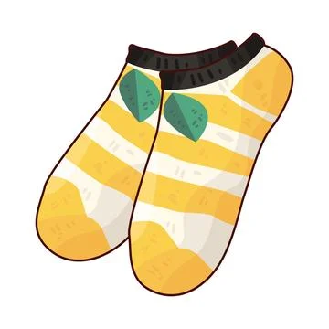 Lemon socks illustration Stock Illustration